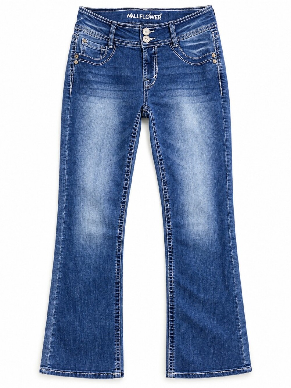 WallFlower Luscious Curvy Fit Jeans 3 Regular Bootcut Embroidered Stretch Denim